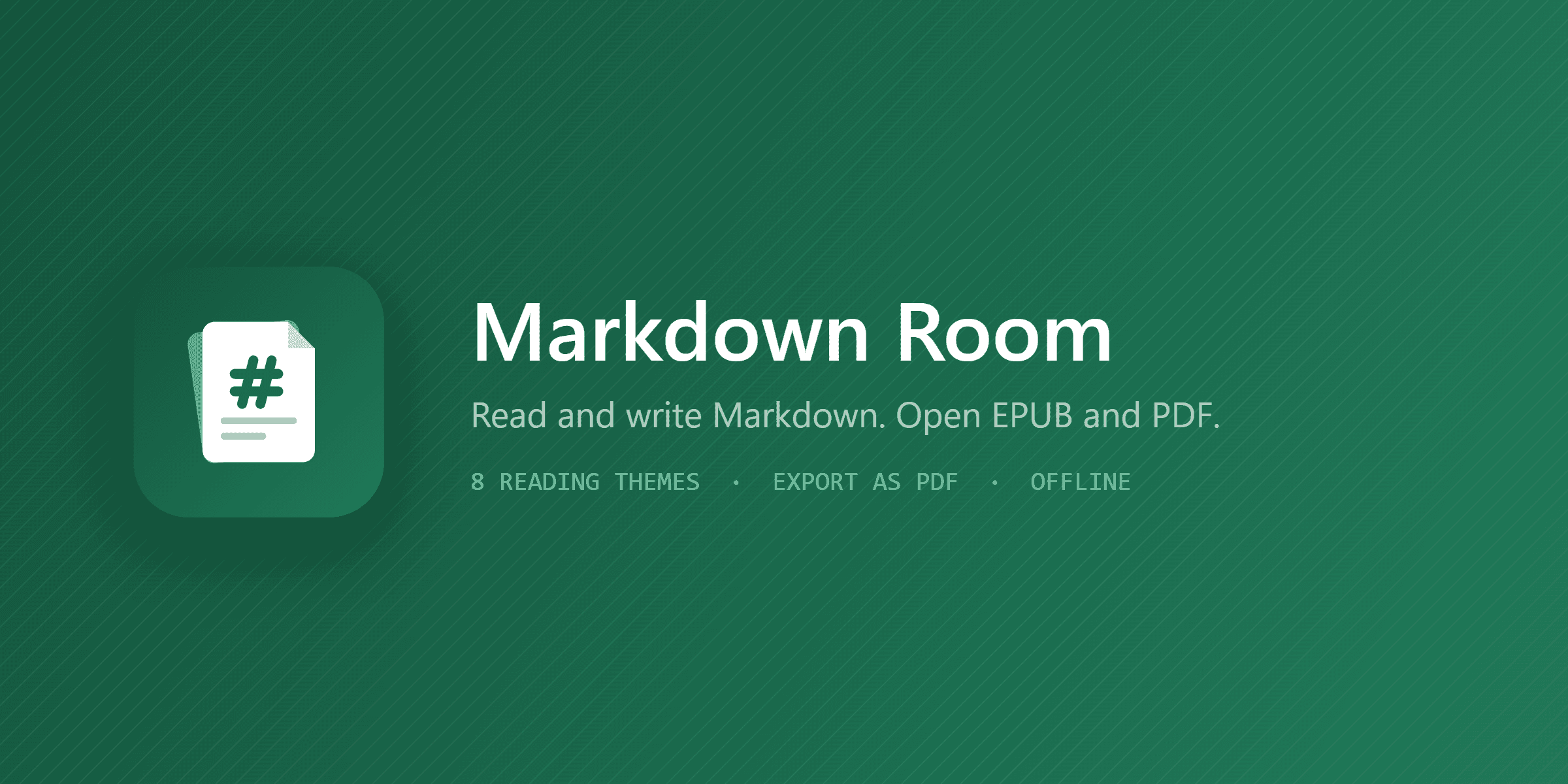 markdown reader, editior and pdf, epub reader